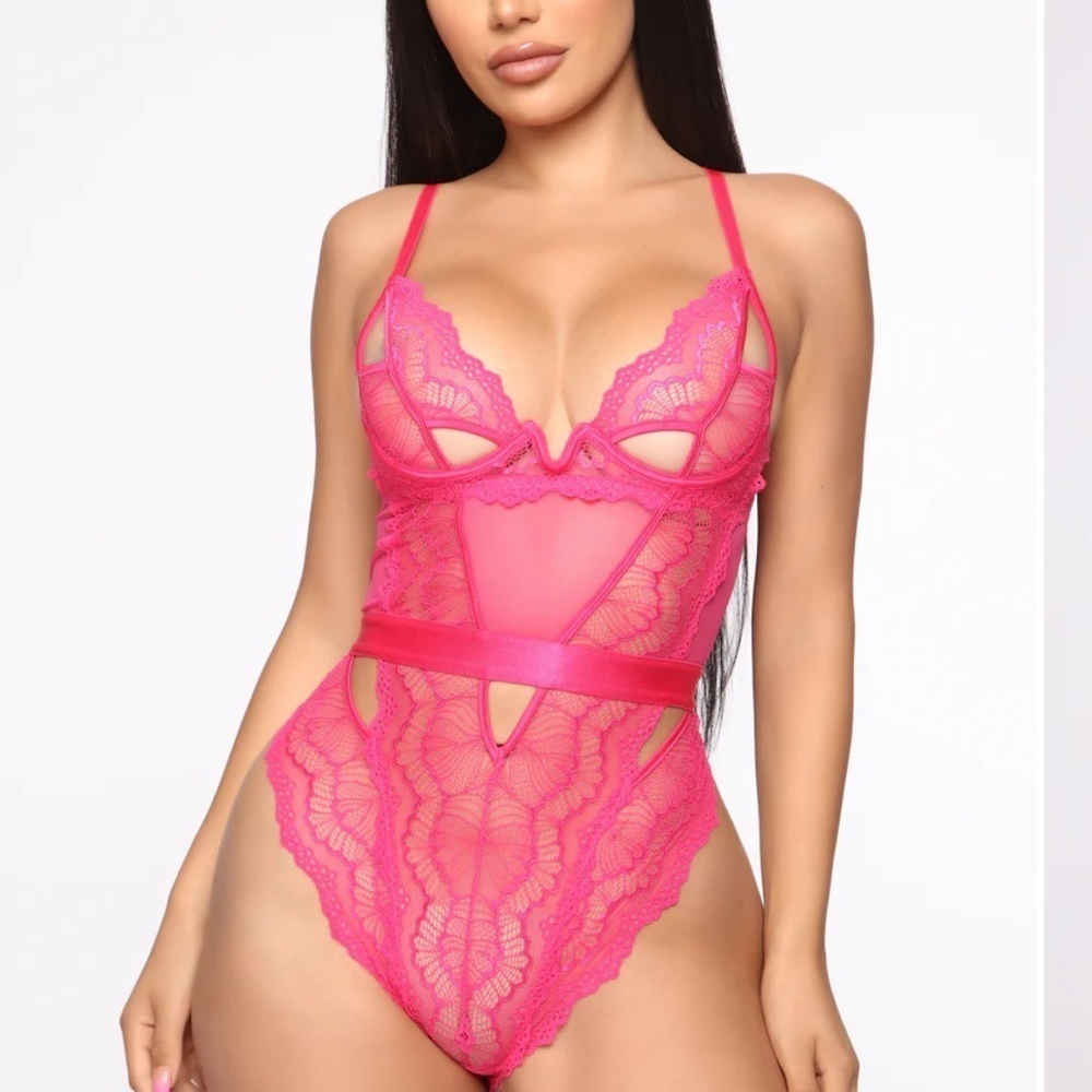 Lace Teddy - Pink